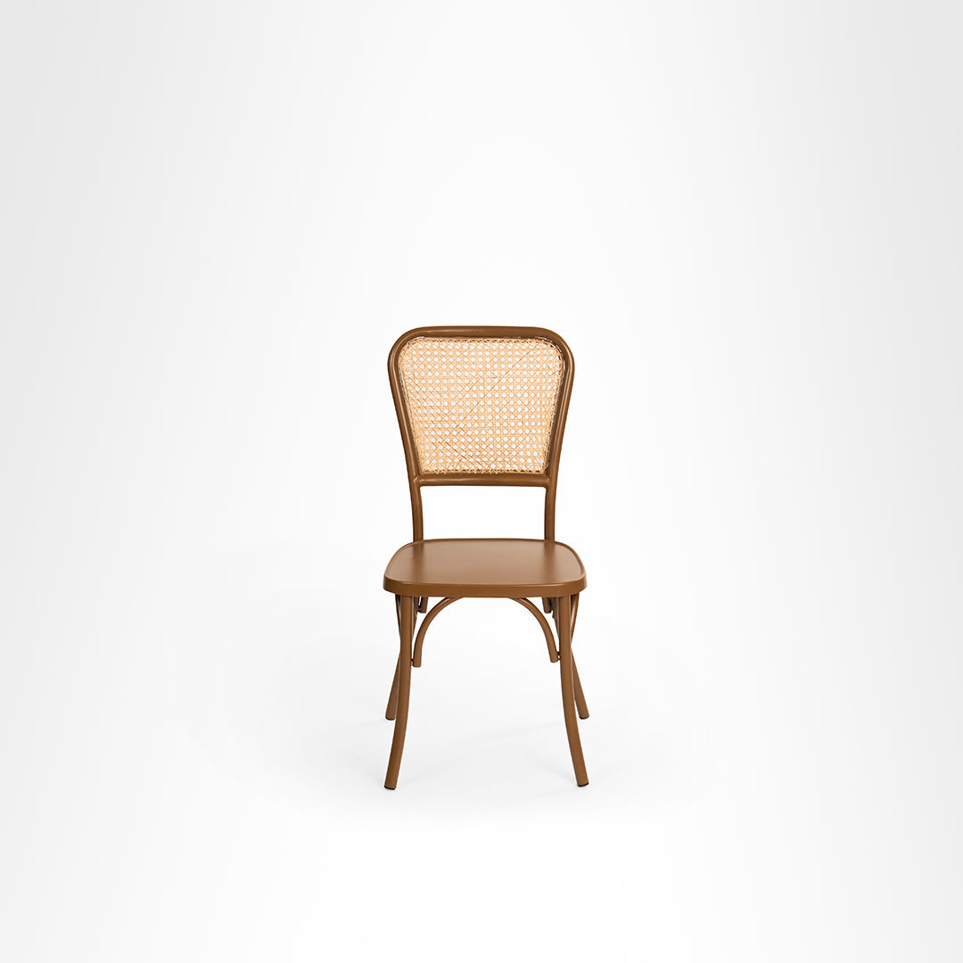 Lyon Chair Set Of 2 - W: 17’’ D: 17’’ SH: 17’’ TH: 35’’ / Brown / Mild Steel - Outdoor Furniture