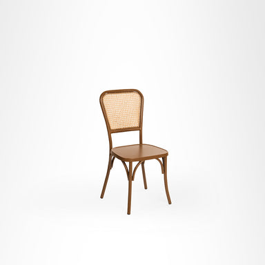 Lyon Chair Set Of 2 - W: 17’’ D: 17’’ SH: 17’’ TH: 35’’ / Brown / Mild Steel - Outdoor Furniture