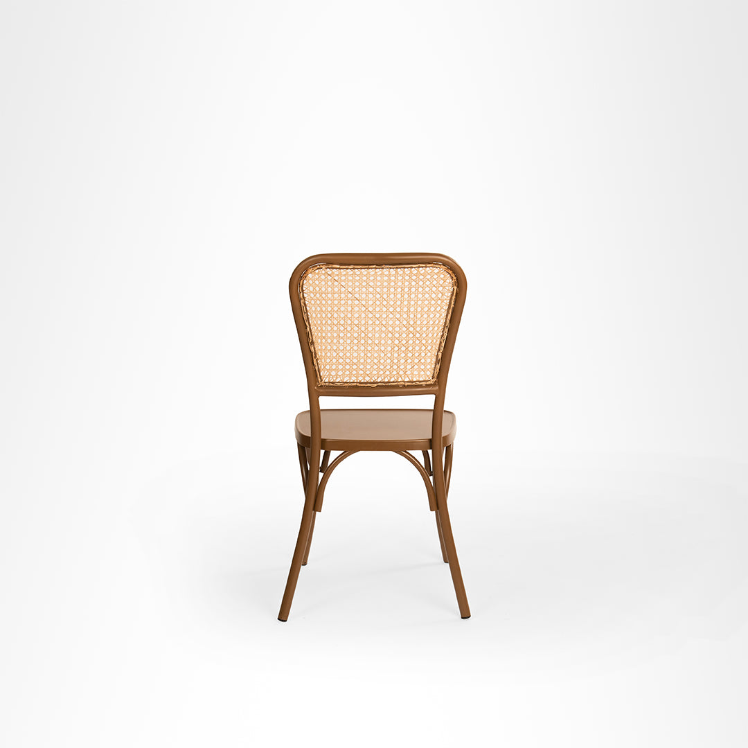 Lyon Chair Set Of 2 - W: 17’’ D: 17’’ SH: 17’’ TH: 35’’ / Brown / Mild Steel - Outdoor Furniture