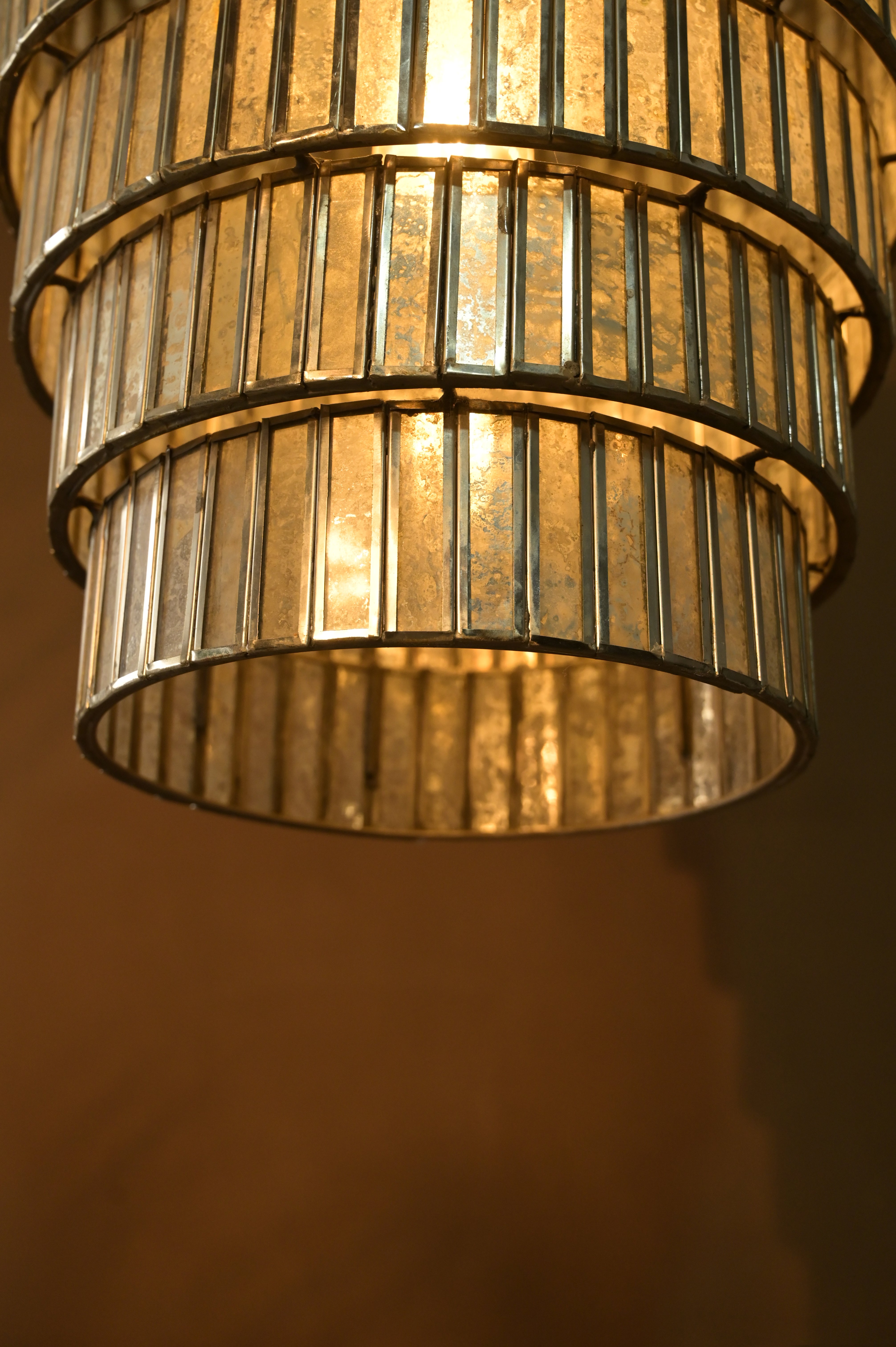 Lys Pendant Lamp - L:20 x W:20 x H:25 In inches / Stainless Steel and Antique - Lighting