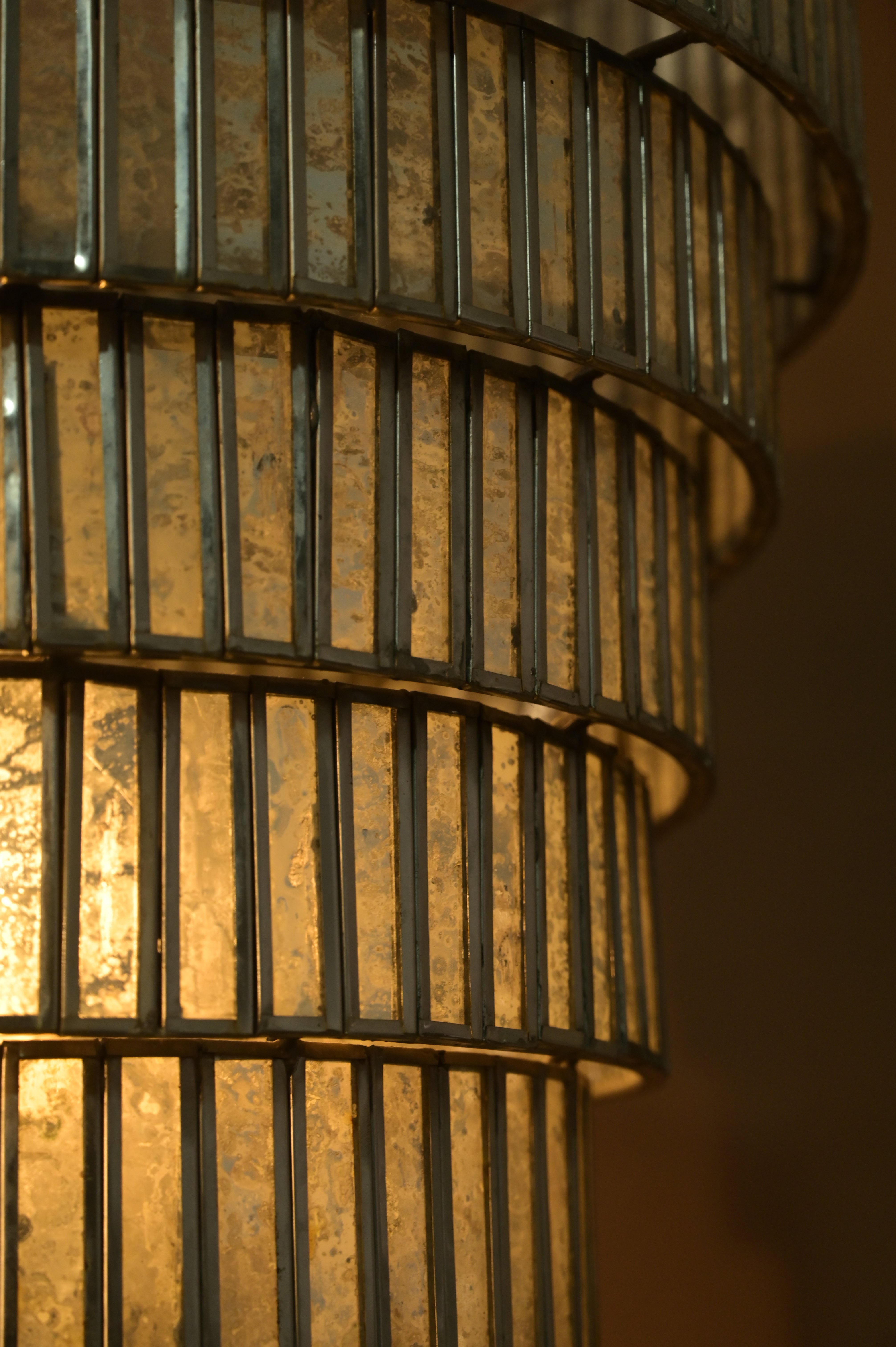 Lys Pendant Lamp - L:20 x W:20 x H:25 In inches / Stainless Steel and Antique - Lighting