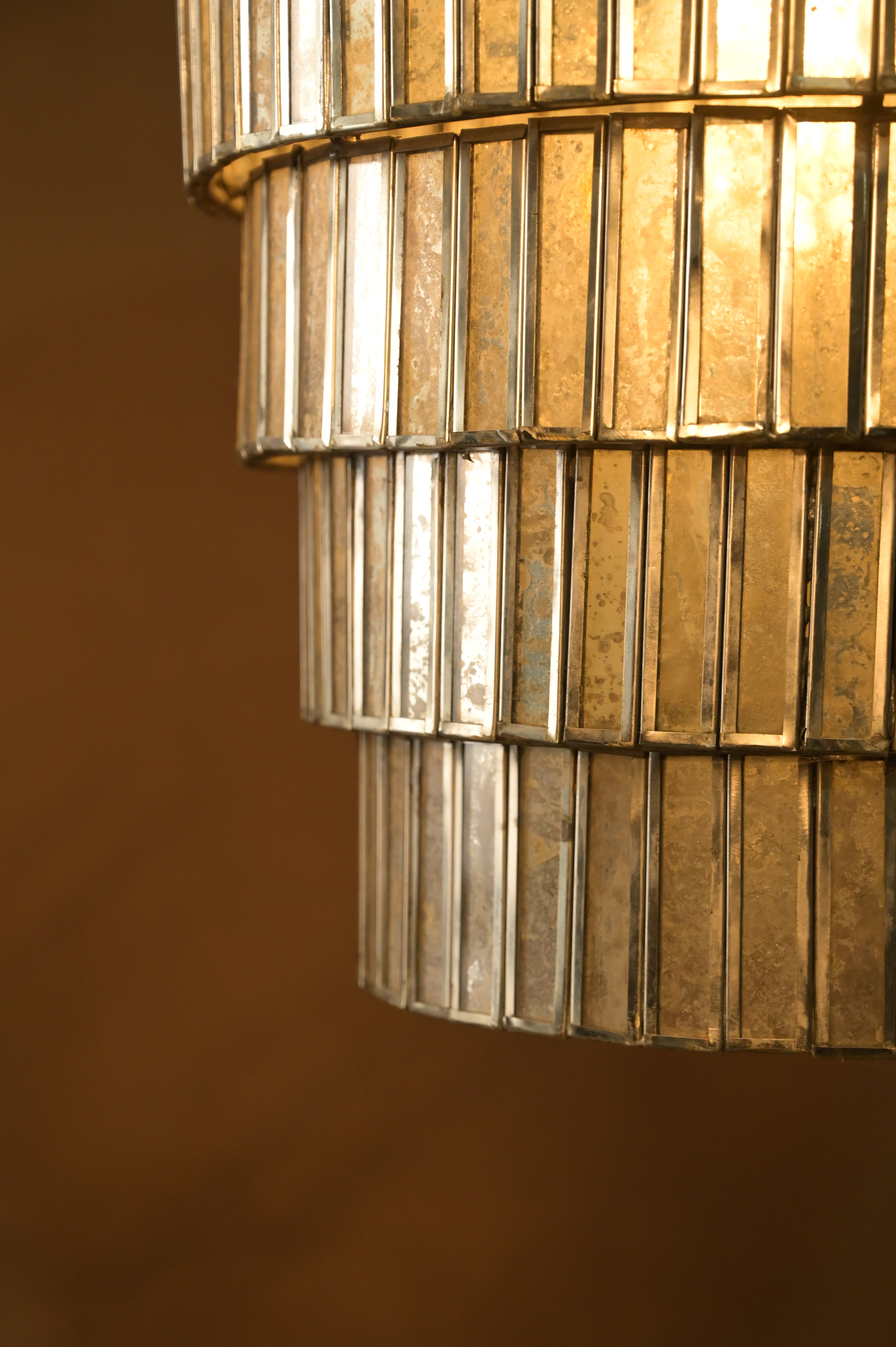 Lys Pendant Lamp - L:20 x W:20 x H:25 In inches / Stainless Steel and Antique - Lighting