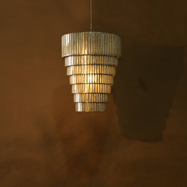 Lys Pendant Lamp - L:20 x W:20 x H:25 In inches / Stainless Steel and Antique - Lighting