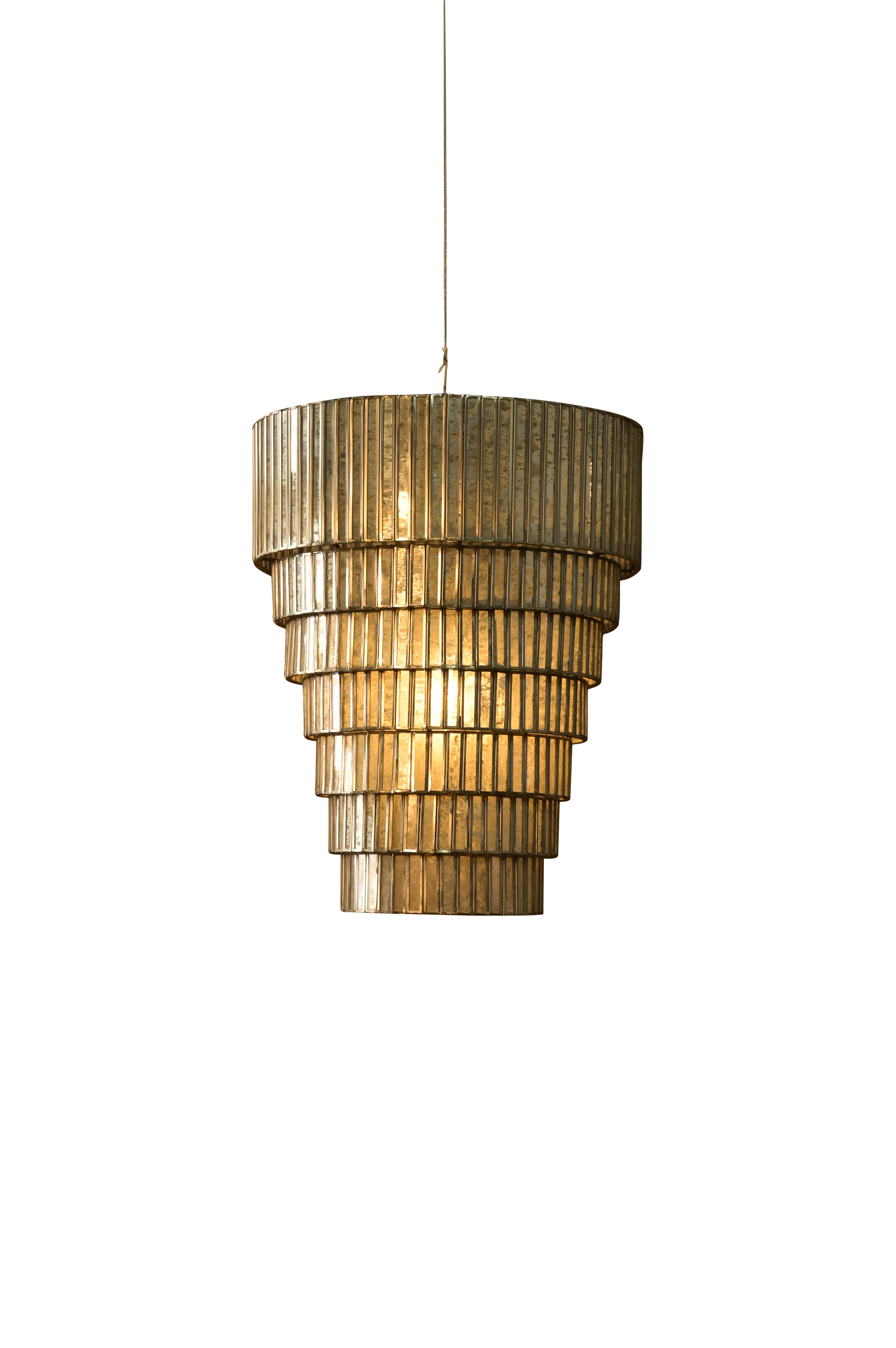 Lys Pendant Lamp - L:20 x W:20 x H:25 In inches / Stainless Steel and Antique - Lighting