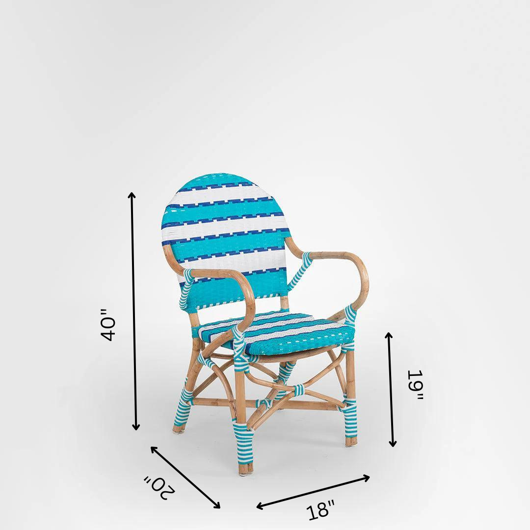 M Popsicle Cane Chair With Arms - Outdoor Furniture