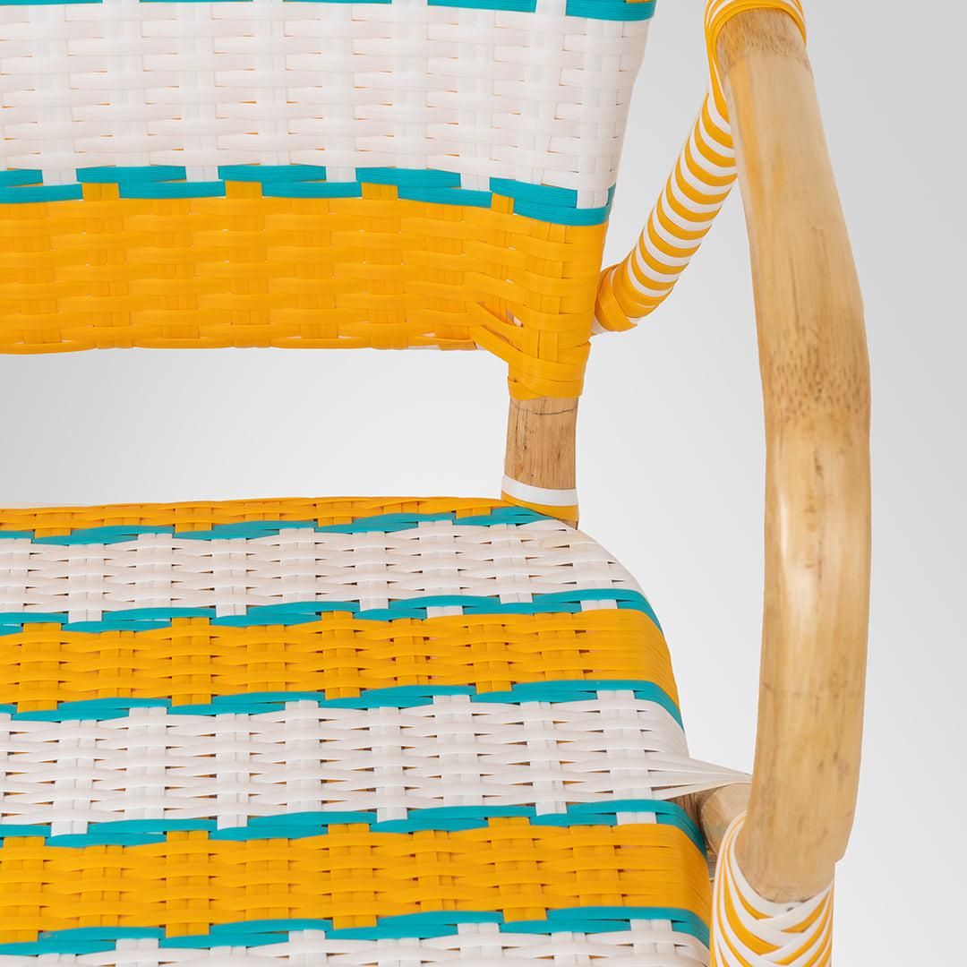M Popsicle Cane Chair With Arms