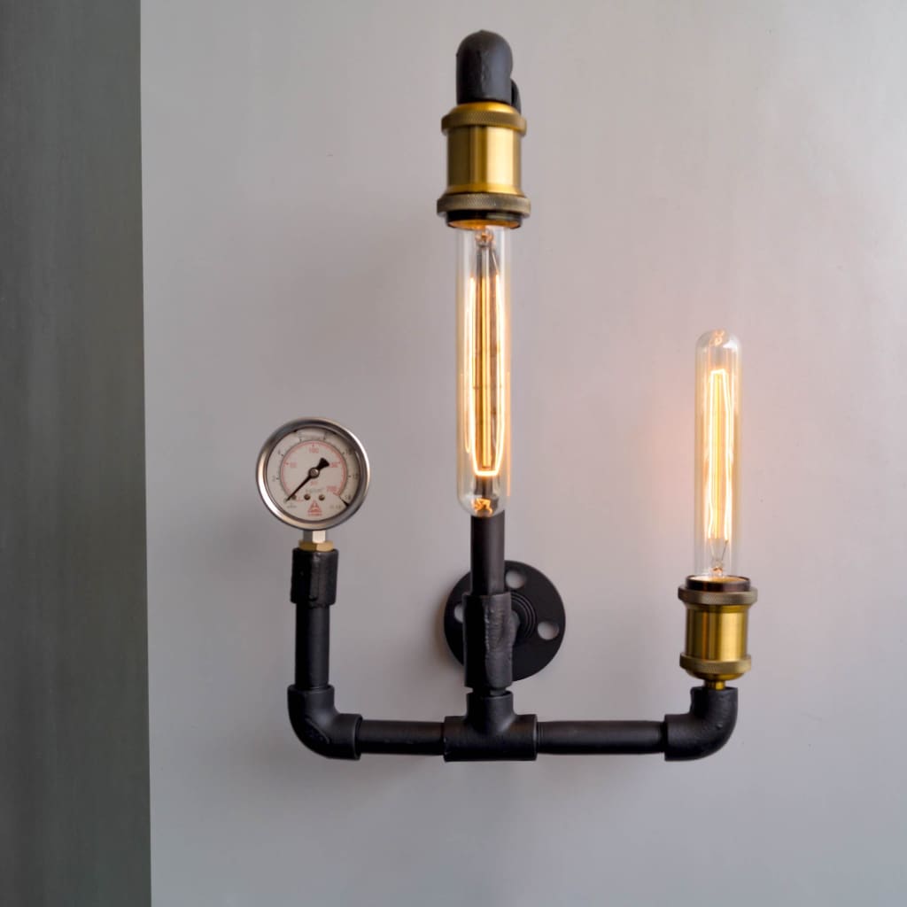 Machine Age Industrial 2-Light Wall Sconce