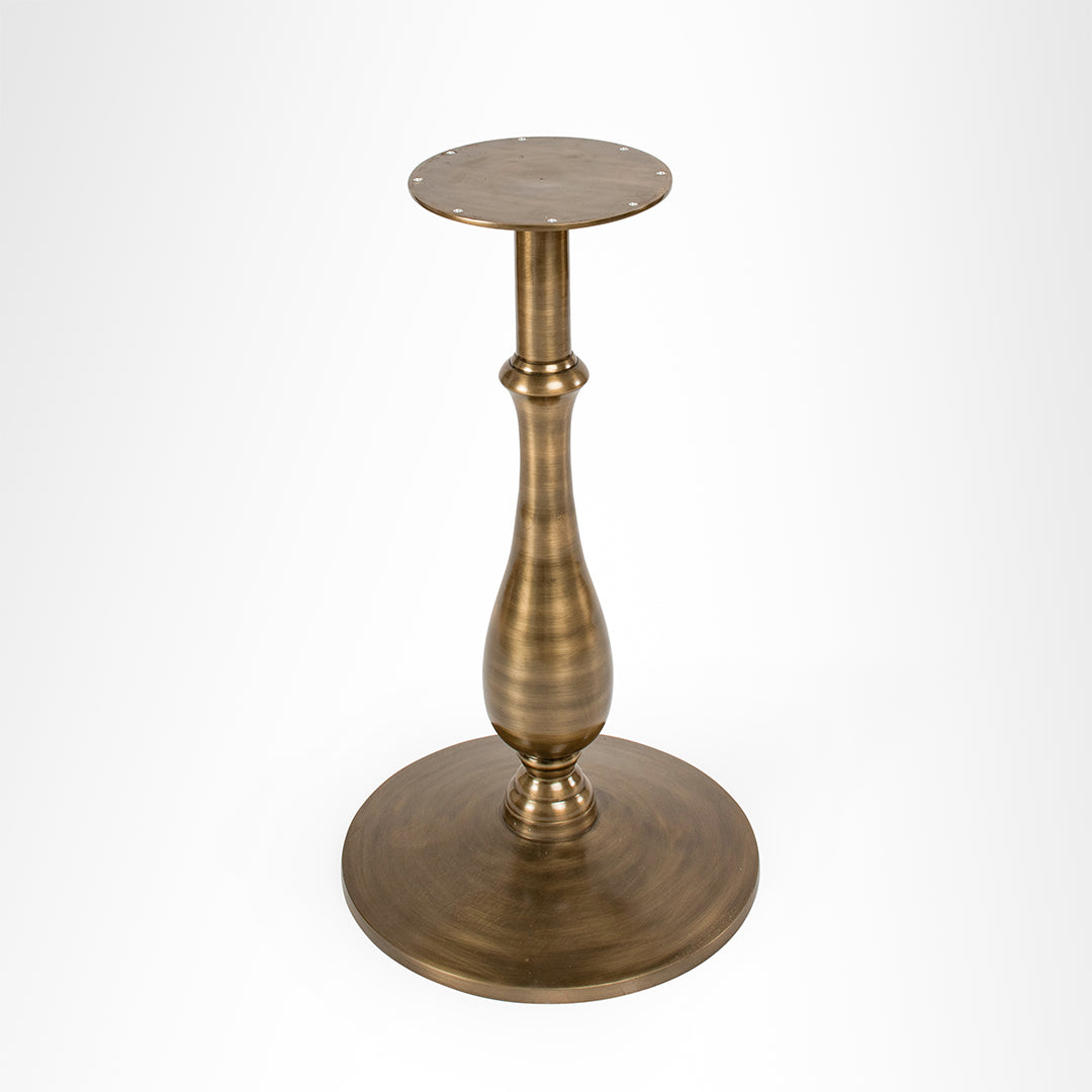 Magnolia Table Base - Dia: 30’’ H: 30’’ / Cast Aluminium / Antique Brass - Outdoor Furniture