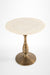 Magnolia Table - Dia: 30’’ H: 30’’ / Cast Aluminium and Marble / Antique Brass - Outdoor Furniture
