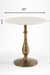 Magnolia Table - Dia: 30’’ H: 30’’ / Cast Aluminium and Marble / Antique Brass - Outdoor Furniture