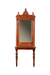 Majora Wall Mirror and Console - Teak / Teakwood / Mirror: L: 28’’ W: 5’’ H: 50’’; Table: L: 28’’ W: 15’’ H: 30’’