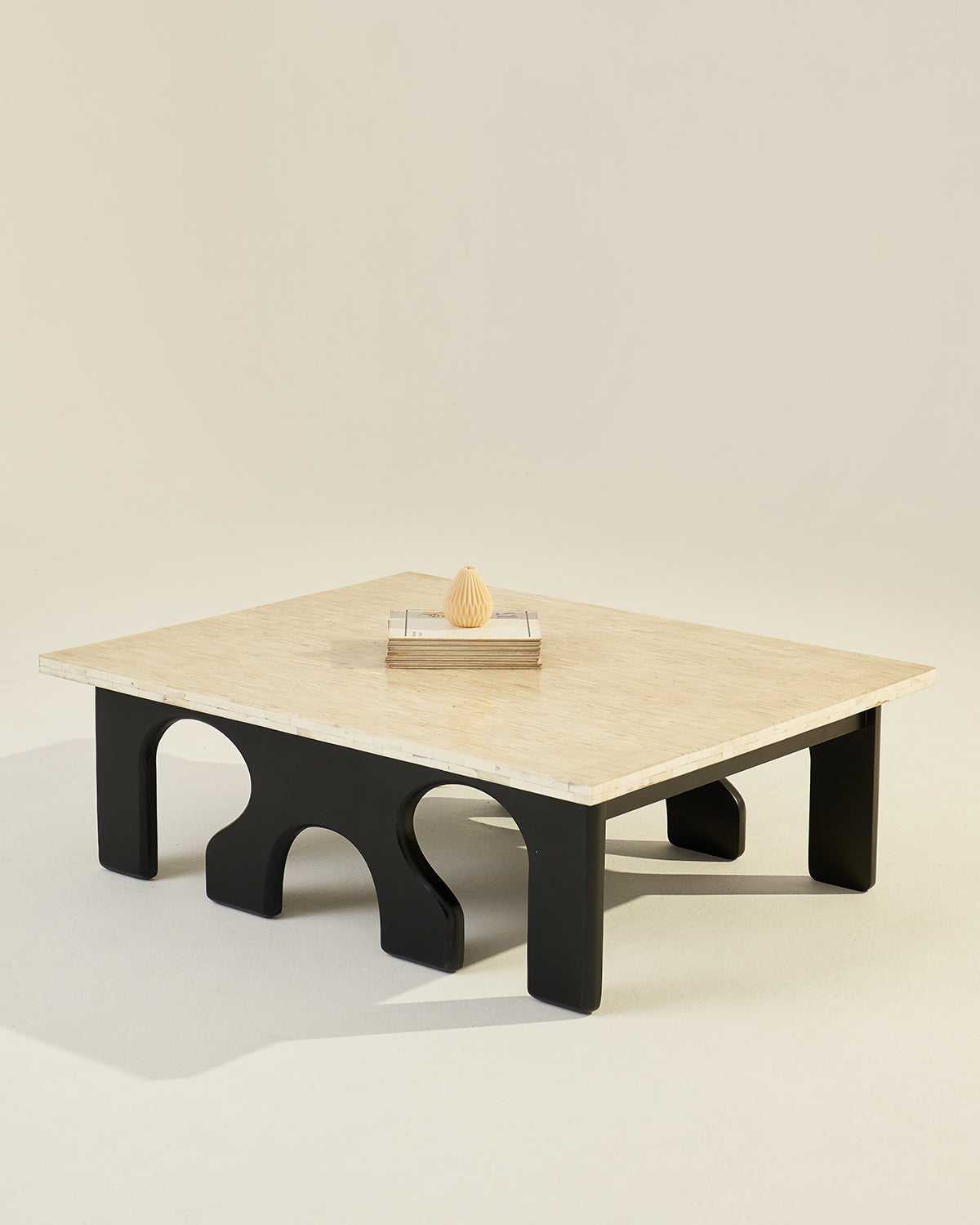 Mammoth Coffee Table - Ivory / Bone Inlay / 128L X 102W X 42H In Cms - Indoor Furniture