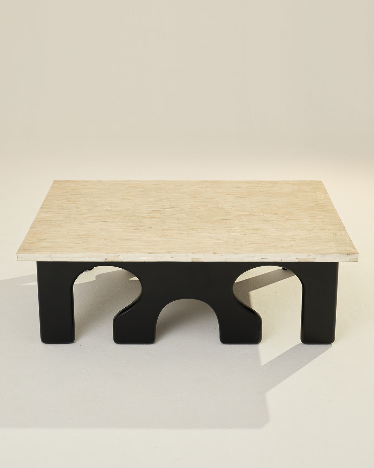 Mammoth Coffee Table - Ivory / Bone Inlay / 128L X 102W X 42H In Cms - Indoor Furniture