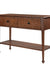 Manila Console Table - Brown / Frame: Teak veneer, plywood; Drawer Front Carved Panel, Legs: Teakwood; Storage lined