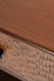 Manila Console Table - Brown / Frame: Teak veneer, plywood; Drawer Front Carved Panel, Legs: Teakwood; Storage lined
