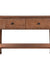 Manila Console Table - Brown / Frame: Teak veneer, plywood; Drawer Front Carved Panel, Legs: Teakwood; Storage lined