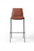 Marbella Bar Chair - D’Decor MOLESKIN BL MS 015-106 BROWN Ply & Foam Upholstery Structure; Black Powder Coat Mild Steel