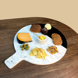 Marble and Wood Platter - Wood & Marble - Decor
