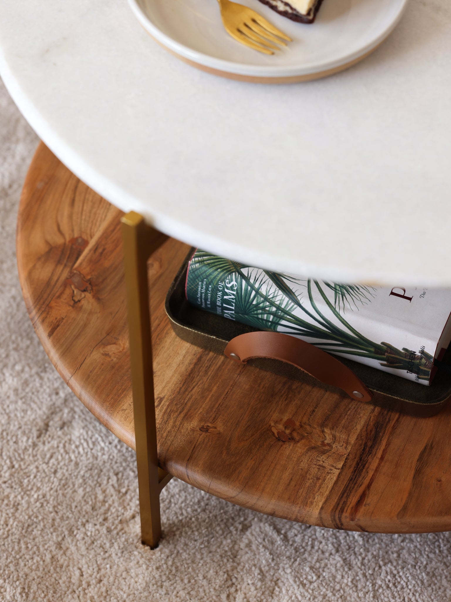 marble & Wood Sofa table for living room