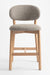 Maren Bar Chair 07 - Light Khaki / Beech Wood and Upholstery / CM:- L:- 48 x W:- 56 x H:- 98 - Indoor Furniture