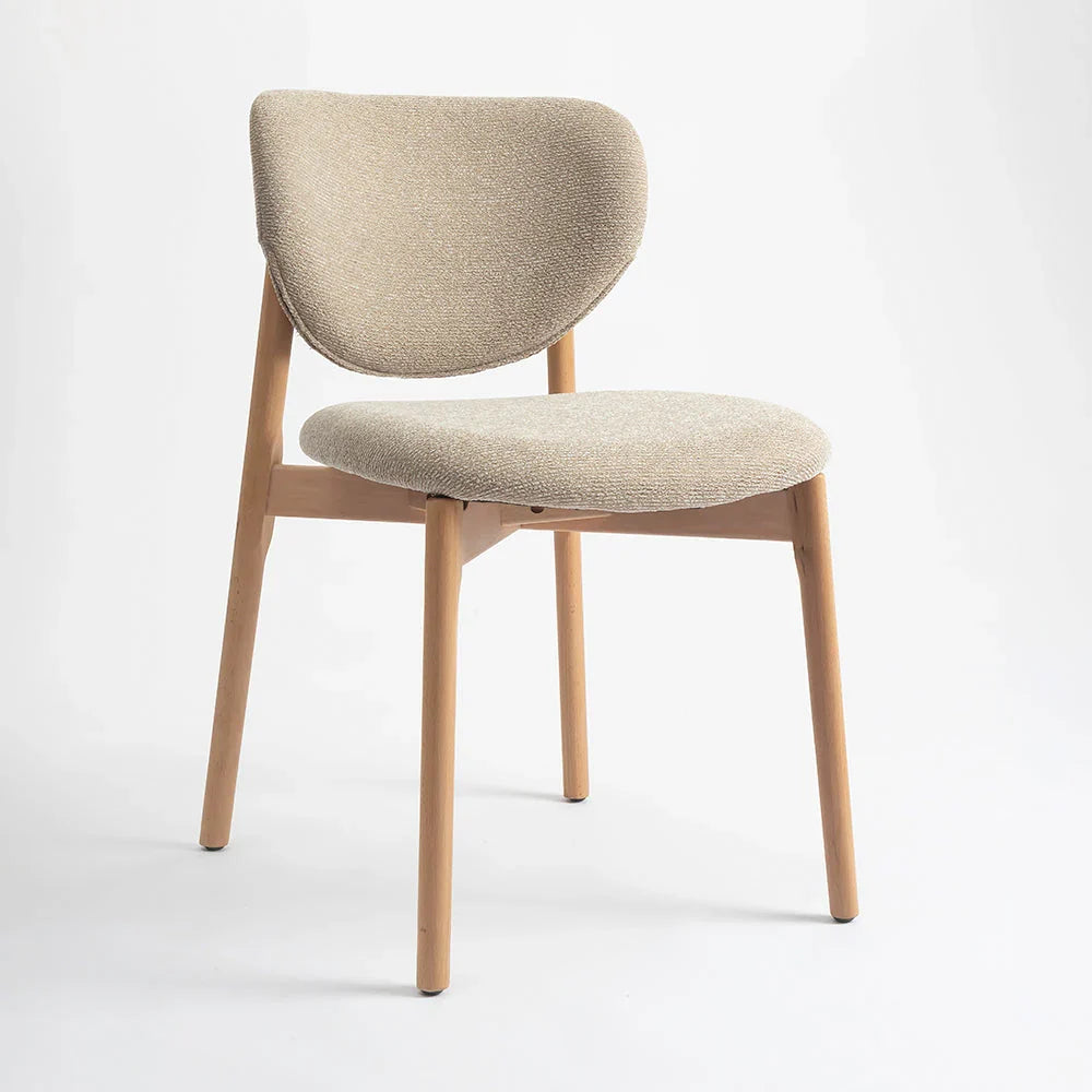 Maren Dining Chair 17 - Flaxen / Beech Wood and Upholstery / cms:- L:- 46 x W:- 56 x H:- 80 - Indoor Furniture