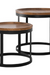 Marion Coffee Table | Set Of 2 - Walnut / Mango Wood and MS / L:53 x D:53 x H:45 in cm - Indoor Furniture