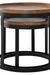 Marion Coffee Table | Set Of 2 - Walnut / Mango Wood and MS / L:53 x D:53 x H:45 in cm - Indoor Furniture