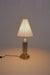 Marquee Table Lamp - Dia 10” x H 25” / Brass plated Mild Steel, Fabric Shade - Table Lamps