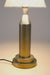 Marquee Table Lamp - Dia 10” x H 25” / Brass plated Mild Steel, Fabric Shade - Table Lamps