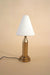 Marquee Table Lamp - Dia 10” x H 25” / Brass plated Mild Steel, Fabric Shade - Table Lamps