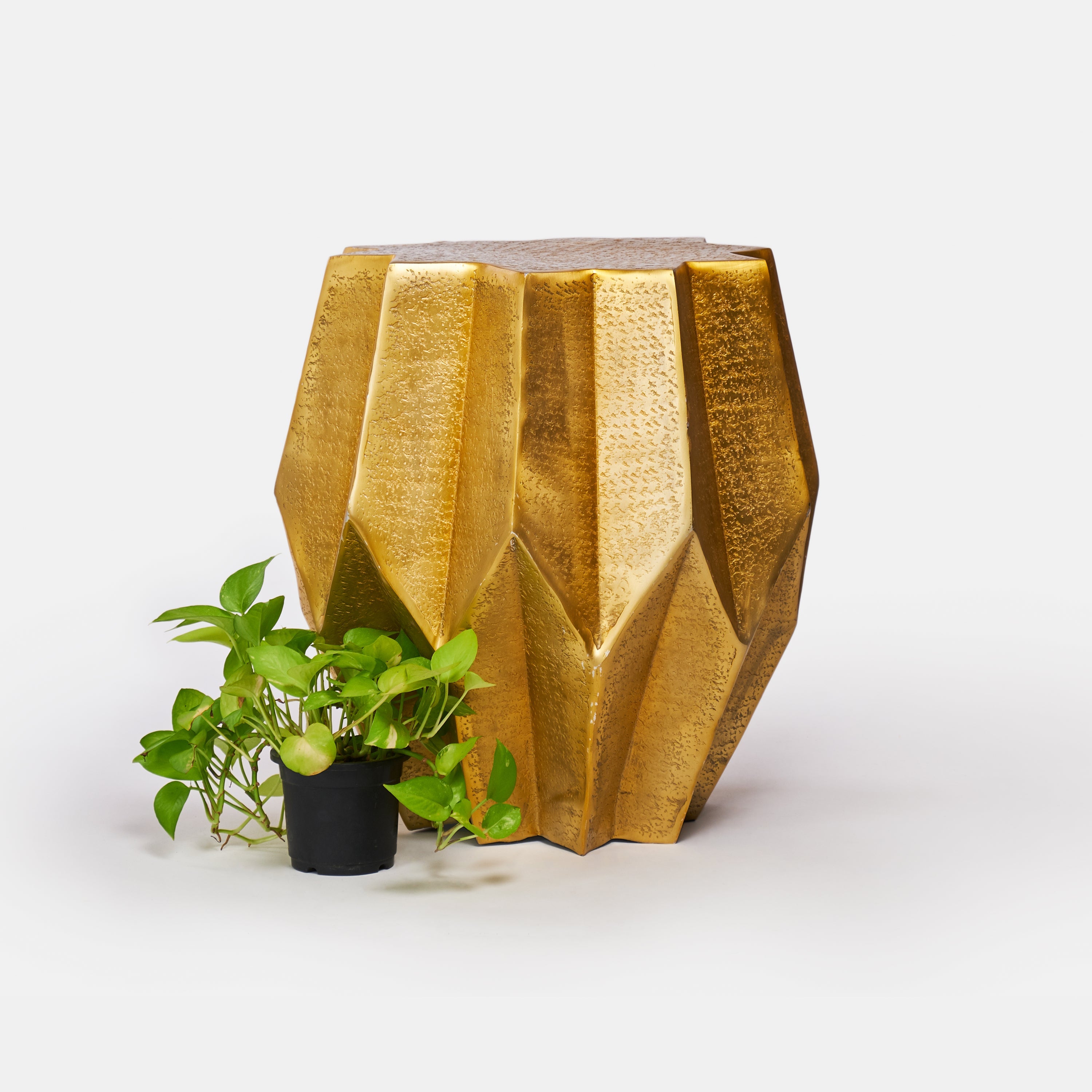 Marrakesh Side Table - Antique Brass / Brass / 17.5’’ x 17.5’’ x 18.5’’ - Indoor Furniture