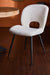 Meadow Dining Chair - White / Cotton Fabric Upholstery and Iron Legs / Large - L:- 19 W:- 23 H:- 33 (INCH) - Indoor
