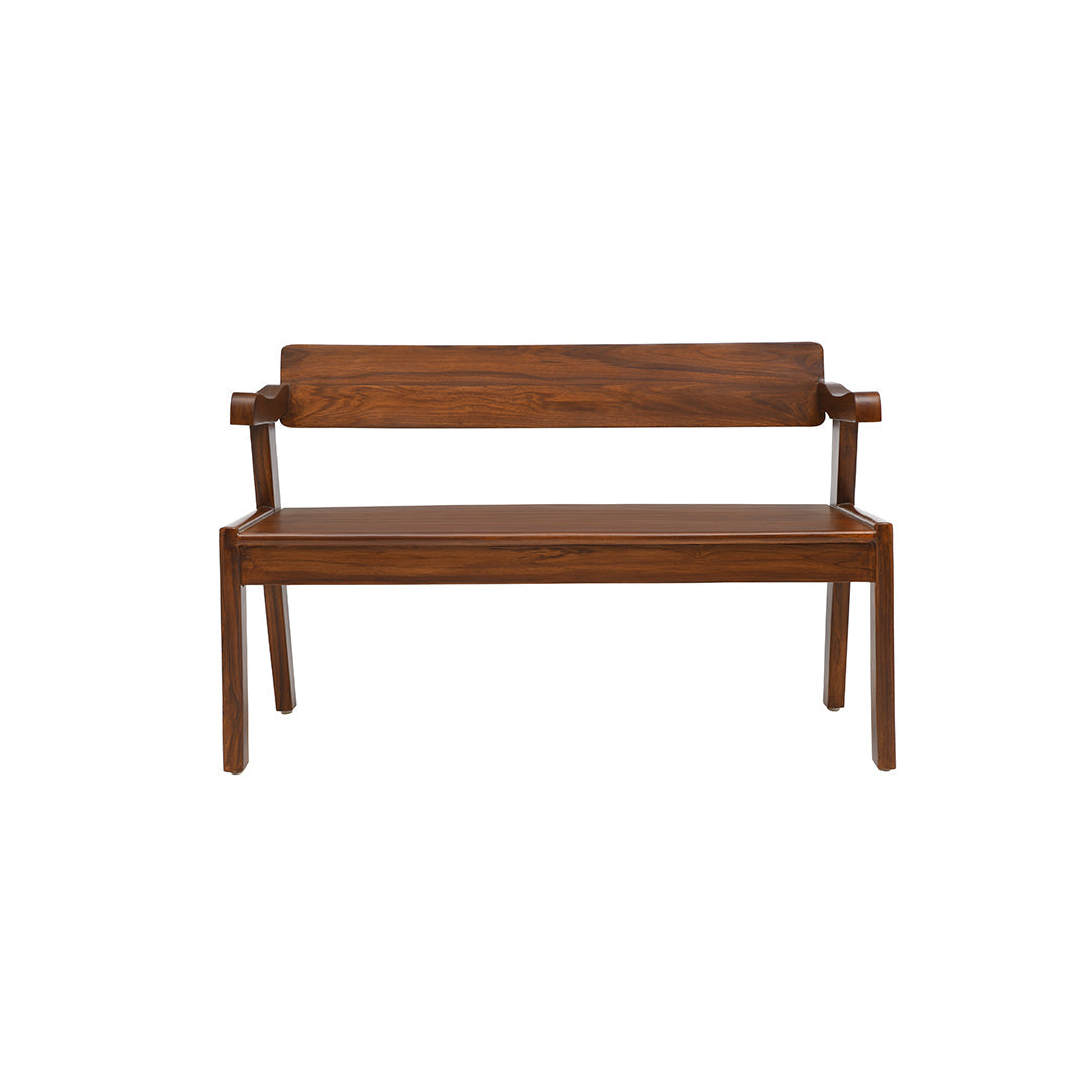 Mid Century Teak Wood Bench - Teak / Teakwood / L: 47’’ W: 18’’ H: 31.5’’ - Furniture