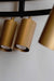 Modern Circular Chandelier - Black and Gold / Ring Diameter: 36 inches, Spotlight Diameter: 2.5 inches / Mild