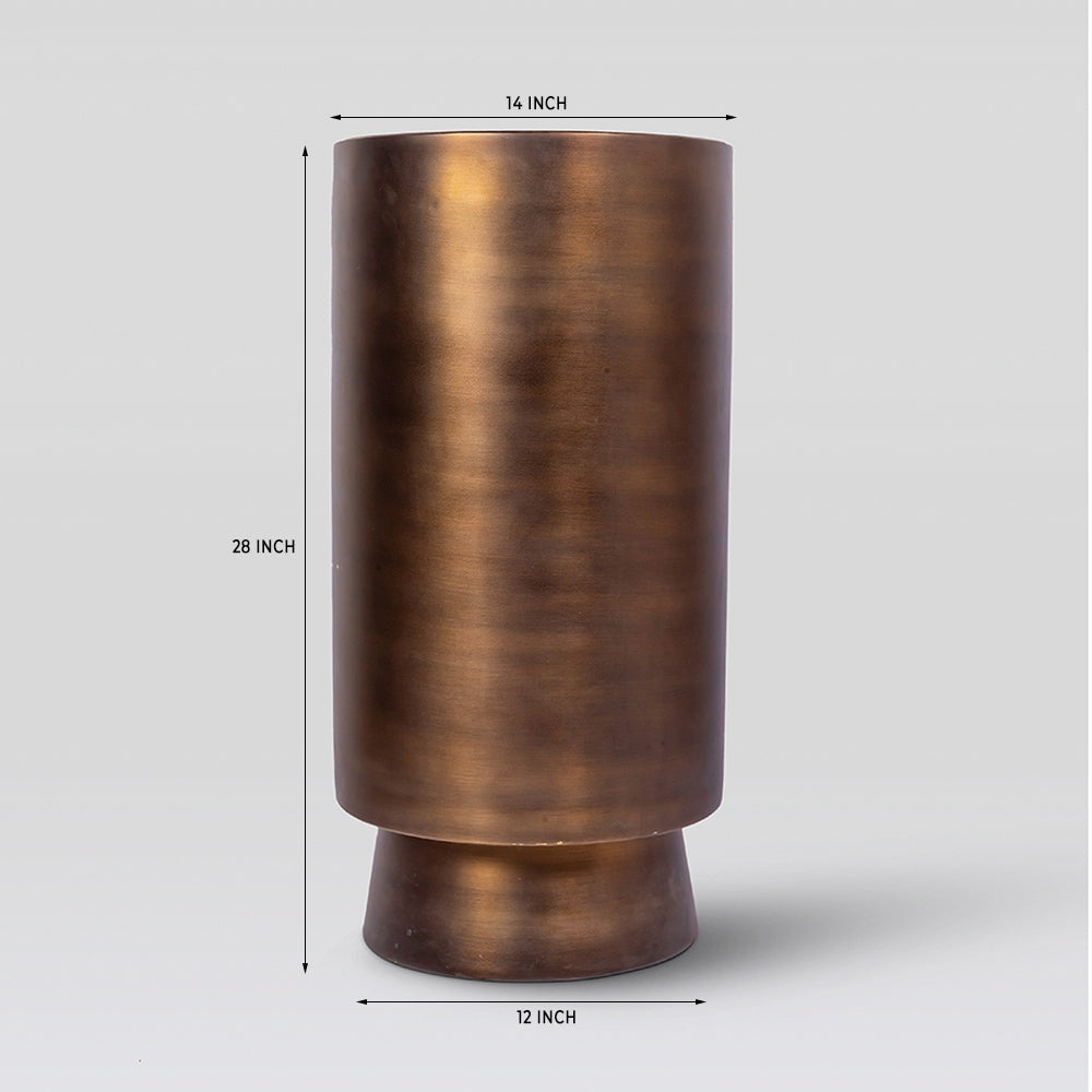 Monolith Side Table - Aluminium / L:35.5 x B:35.5 x H:71 In cm - Indoor Furniture