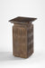 Monolith Side Table - L:12.5 x W:12.5 x H:22 In inches / Mango wood base and Brown tavertine - Indoor Furniture
