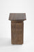 Monolith Side Table - L:12.5 x W:12.5 x H:22 In inches / Mango wood base and Brown tavertine - Indoor Furniture