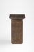 Monolith Side Table - L:12.5 x W:12.5 x H:22 In inches / Mango wood base and Brown tavertine - Indoor Furniture