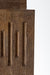 Monolith Side Table - L:12.5 x W:12.5 x H:22 In inches / Mango wood base and Brown tavertine - Indoor Furniture
