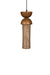 Mopong Teak Cane Pendant Lamp - Natural / Teakwood, iron and cane / D: 6’’ H (Globe): 24’’ - Lighting