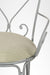 Moroccan Chair With Arms - W: 20’’ D: 16’’ SH: 19’’ TH: 36’’ / Grey and Beige / Wrought Iron - Outdoor Furniture