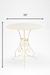 Moroccan Patio Table - Off-White / Wrought Iron / Dia: 28’’ H: 30’’ - Outdoor Furniture