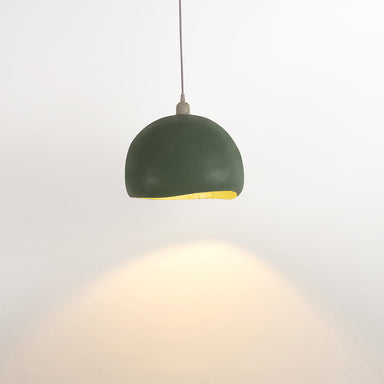 Moss Pendant Lamp - Green / Dia: 12’’ H: 8’’ / Papier Mâché - Lighting