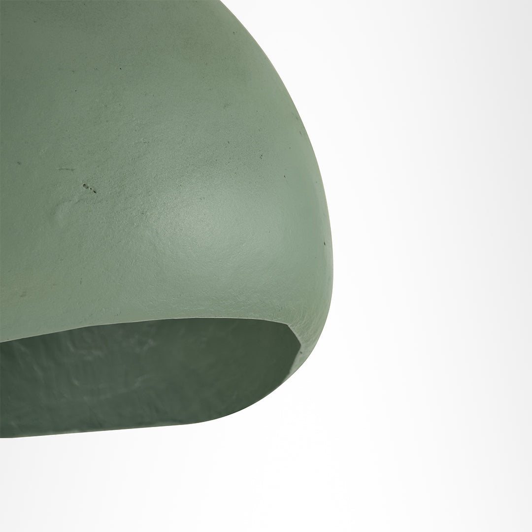 Moss Pendant Lamp - Green / Dia: 12’’ H: 8’’ / Papier Mâché - Lighting