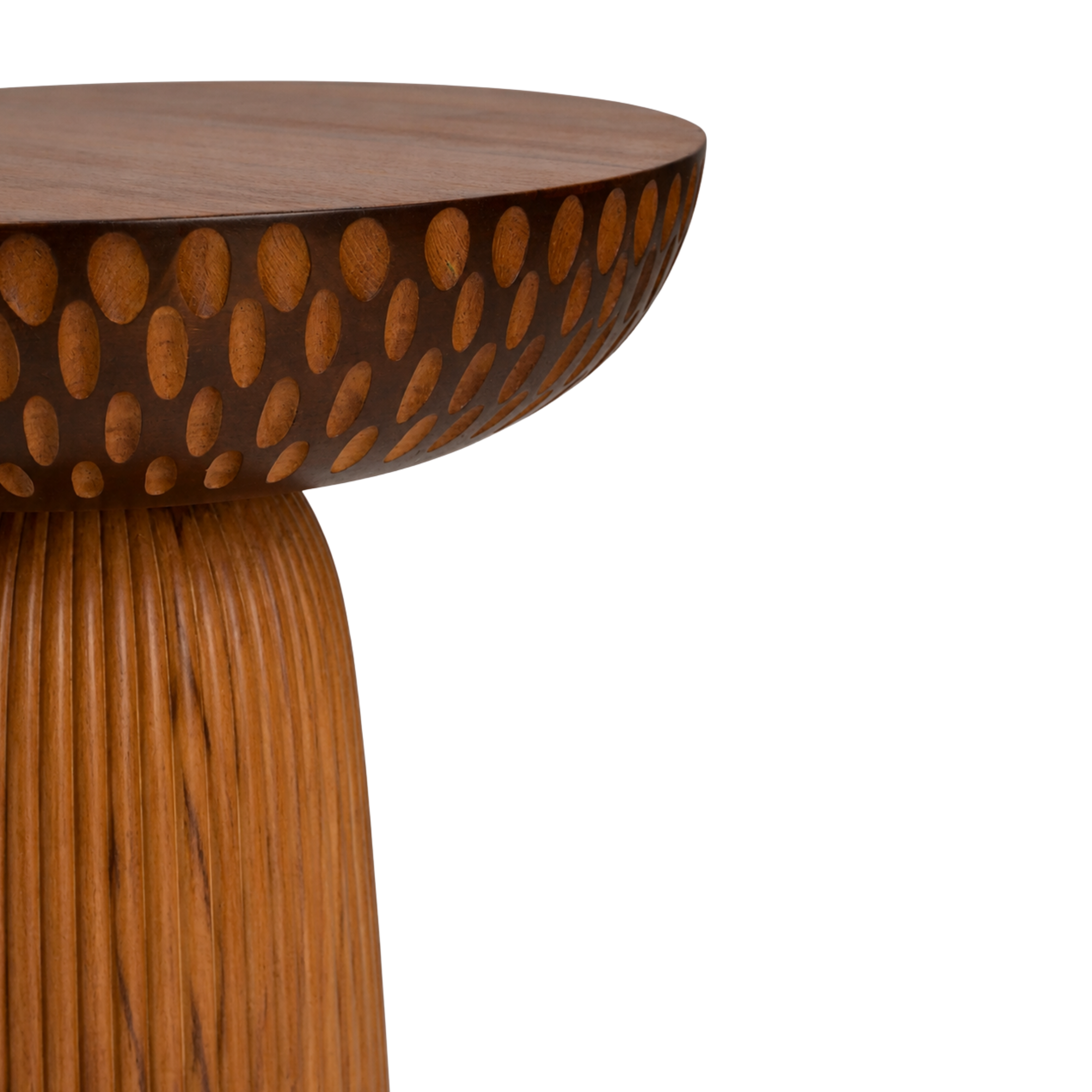 Mova End Table - Teak / Teak wood / Dia: 16’’ H: 20’’ - Furniture