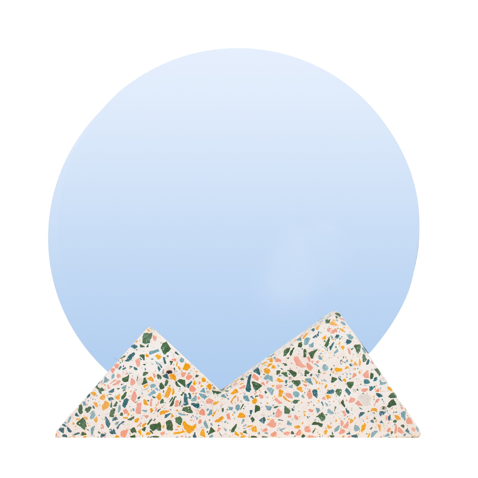 Mt. Terra Mirror - Terrazzo Classic Mix Chips on White Base / L: 31.0cm x B: 4.0cm x H: 32.0cm / Terrazzo - Stone chips