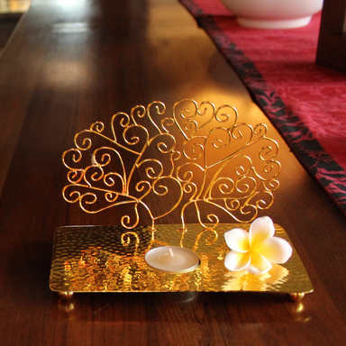 Mubhi Tree - 175mm x 100mm x 120mm / Brass / Natural brass color - Décor
