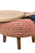 Mucho Ottoman - Multi / Old tyre, teak wood, rope, and fabric / Dia: 23’’ H: 17.5’’ - Furniture