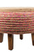 Mucho Ottoman - Multi / Old tyre, teak wood, rope, and fabric / Dia: 23’’ H: 17.5’’ - Furniture