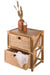 Natural Bamboo Basket Side Table - Natural / Bamboo, cane / L: 22’’ W: 14.5’’ H: 22’’ - Furniture
